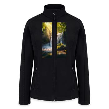 Golden Light Waterfall Escape - Women’s Soft Shell Jacket - black - Front