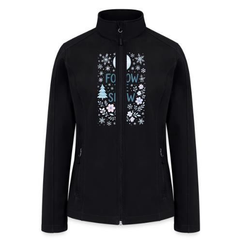 Follow the Snow – Cozy Winter Watercolor - Women’s Soft Shell Jacket