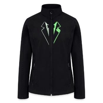 Glow In The Dark Tuxedo - Women’s Soft Shell Jacket - black - Front