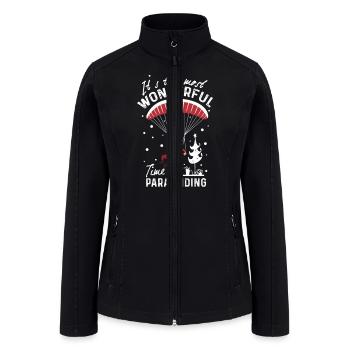 Paragliding Christmas - Women’s Soft Shell Jacket - black - Front