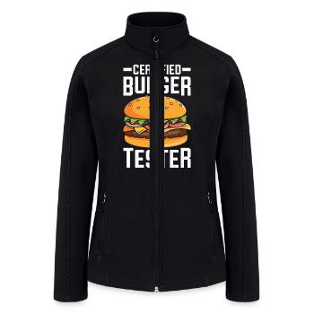 Certified Burger Tester I Cheeseburger I Burger - Women’s Soft Shell Jacket - black - Front