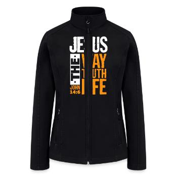 Jesus The Way Truth Life John - Women’s Soft Shell Jacket - black - Front