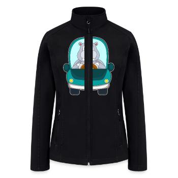 Hippo Car - Women’s Soft Shell Jacket - black - Front