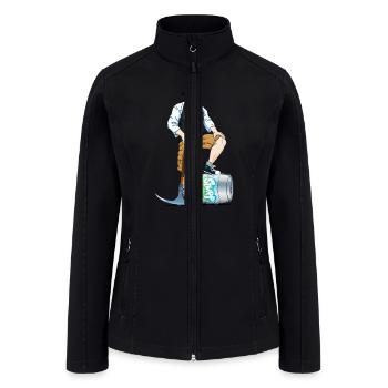 "The Cap'n" Crack Matrix - Women’s Soft Shell Jacket - black - Front