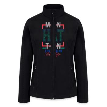 Manhattan NYC - Women’s Soft Shell Jacket - black - Front