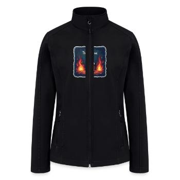This is Fine - Women’s Soft Shell Jacket - black - Front