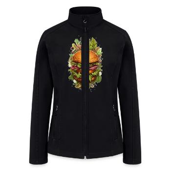 Green Burger - Women’s Soft Shell Jacket - black - Front