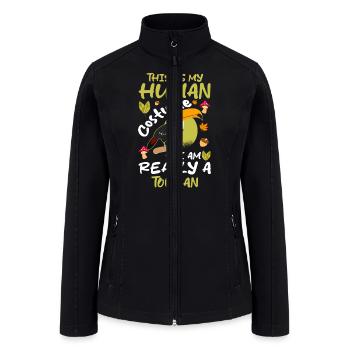 Toucan Rainforest Tropical Exotic - Women’s Soft Shell Jacket - black - Front