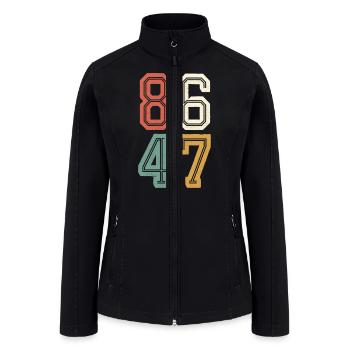 Vintage Classic 86 47 Anti Trump 2024 Impeach - Women’s Soft Shell Jacket - black - Front