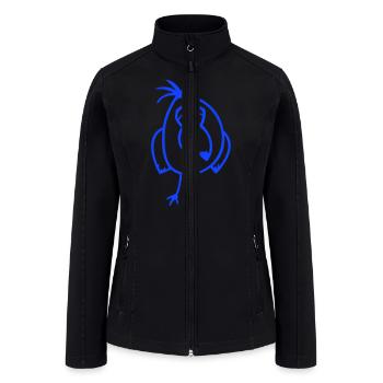 Little budgie parrot small sparrow bird smiling - Women’s Soft Shell Jacket - black - Front