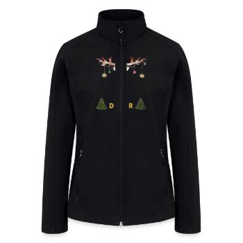 Christmas DEER - Women’s Soft Shell Jacket - black - Front