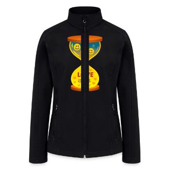 The Infinite Flow of Love: Hourglass of Happiness - Women’s Soft Shell Jacket - black - Front