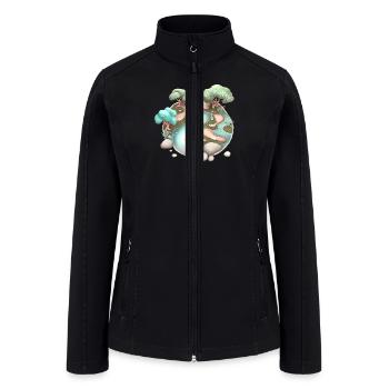 Forest Stream Landscape Design - Women’s Soft Shell Jacket - black - Front