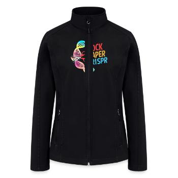 Funny Molecular Biology Rock Paper Crispr - Women’s Soft Shell Jacket - black - Front