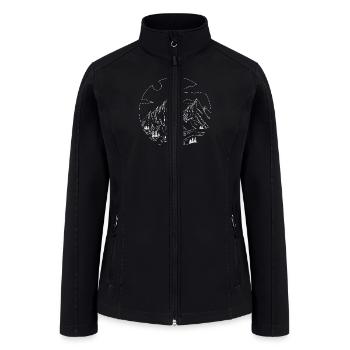 Landscape in Geometric shape - Women’s Soft Shell Jacket - black - Front