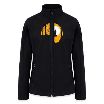 Wolf Howling Background - Women’s Soft Shell Jacket - black - Front