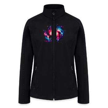 Cool Galaxy Graphic Space Art - Women’s Soft Shell Jacket - black - Front