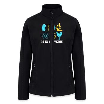 Biology Is In My Veins Funny Molecular Biologist - Women’s Soft Shell Jacket - black - Front
