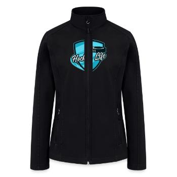 Hockey Life | Ice Hockey Stick and Helmet - Women’s Soft Shell Jacket - black - Front