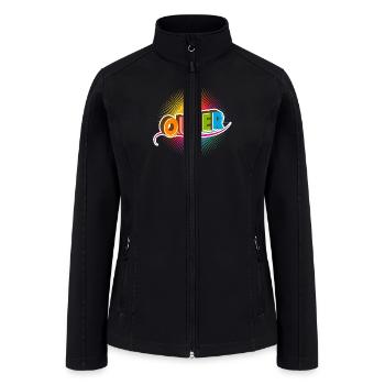 Queer Typo for Pride Month Equal Rights LGBTQ - Women’s Soft Shell Jacket - black - Front