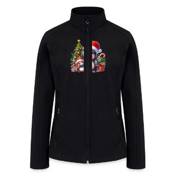 Christmas Hippo - Women’s Soft Shell Jacket - black - Front