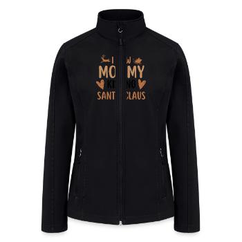 i saw mommy kissing santa claus - Women’s Soft Shell Jacket - black - Front