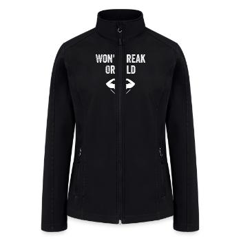Won t Break Or Fold Fitness Gym - Women’s Soft Shell Jacket - black - Front