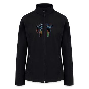 Shark in paint - Women’s Soft Shell Jacket - black - Front