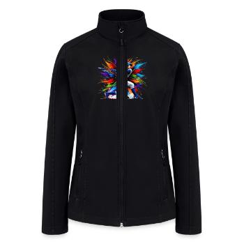 for Baseball player tie dye art - Women’s Soft Shell Jacket - black - Front