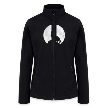 Howling Wolf - Moon - Women’s Soft Shell Jacket - black - Front