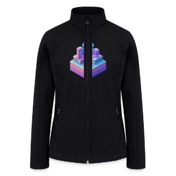 Small Future City - Women’s Soft Shell Jacket - black - Front
