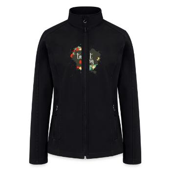 juste take it easy - Women’s Soft Shell Jacket - black - Front