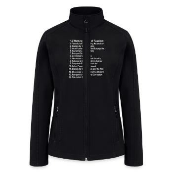 Warning Fascism Resist Fascist - Women’s Soft Shell Jacket - black - Front