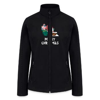 Santa Brings Gifts - Women’s Soft Shell Jacket - black - Front