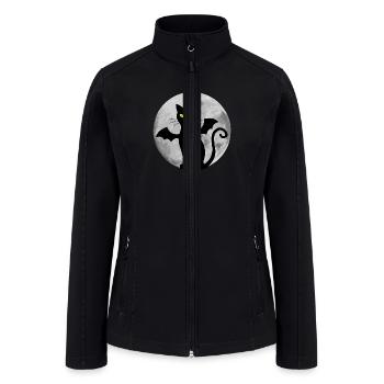 Black Cat with Wings - Women’s Soft Shell Jacket - black - Front