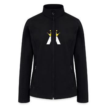 A Letter crown - Women’s Soft Shell Jacket - black - Front