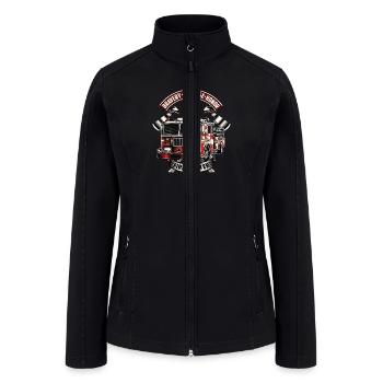 Bravery Courage Honor Firefighter - Women’s Soft Shell Jacket - black - Front