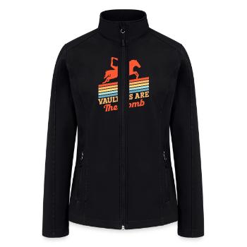 Equestrian Horse Vaulting Bomb Vaulter Horseback - Women’s Soft Shell Jacket - black - Front