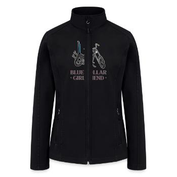 Blue Collar Girlfriend Motorcycle - Women’s Soft Shell Jacket - black - Front