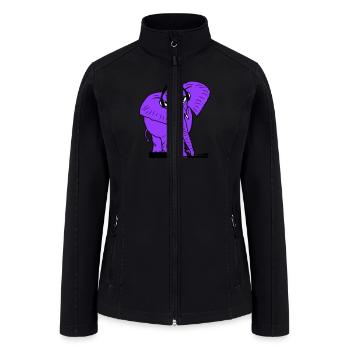 Funny DJ Pink Elephant Mixtape Music Party Club - Women’s Soft Shell Jacket - black - Front