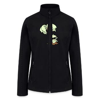 Duck Small Cute Bird Sunglasses Funny Palm Tree - Women’s Soft Shell Jacket - black - Front