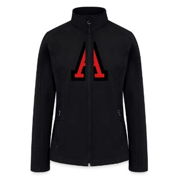 Letter A Filled - Women’s Soft Shell Jacket - black - Front