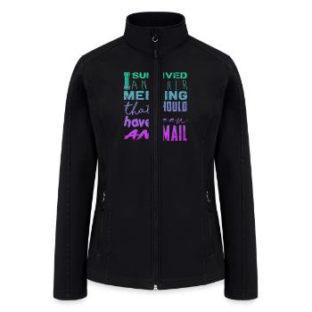 Funny saying for office, job & work - Women’s Soft Shell Jacket - black - Front