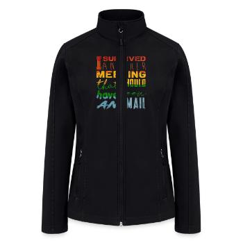 Funny saying for office, job & work - Women’s Soft Shell Jacket - black - Front