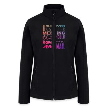 Funny saying for office, job & work - Women’s Soft Shell Jacket - black - Front