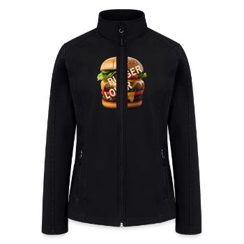 Burger Lover - Women’s Soft Shell Jacket - black - Front