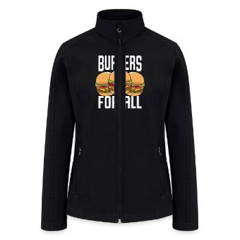 Burgers For All I Cheeseburger I Burger - Women’s Soft Shell Jacket - black - Front