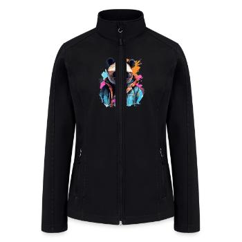 Street Style Giant Panda | Panda Lovers - Women’s Soft Shell Jacket - black - Front