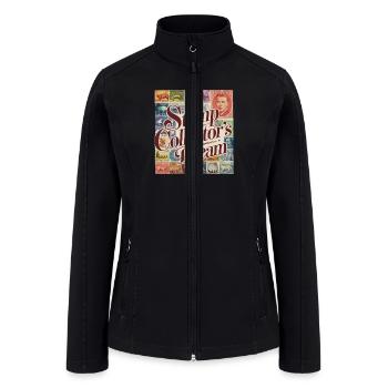Unique Stamp Collecting Art for Philatelists - Women’s Soft Shell Jacket - black - Front