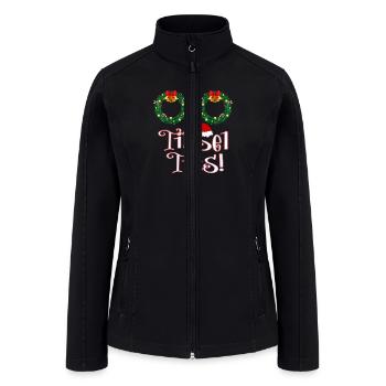 Jingle Balls Tinsel Tits Couples Christmas - Women’s Soft Shell Jacket - black - Front